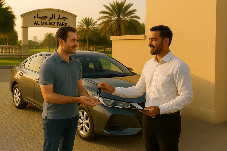 Rent car near Al Majaz Sharjah - easy pickup process