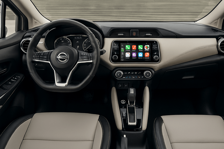 Affordable Nissan Sunny rental interior UAE
