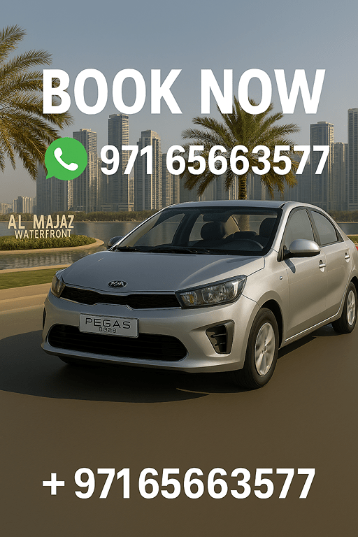 Book Kia Pegas 2025 rental in Sharjah now