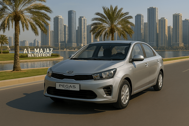 Kia Pegas 2025 budget monthly car hire Sharjah