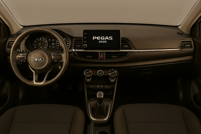 Kia Pegas 2025 interior with modern features