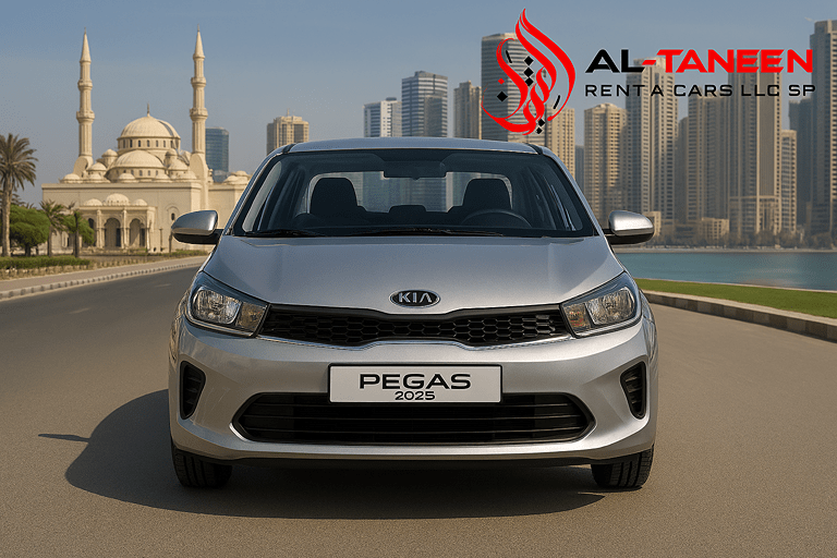 Kia Pegas 2025 rental in Sharjah - daily and monthly offers