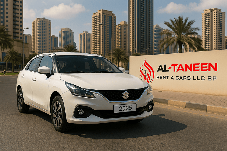 Suzuki Baleno 2025 for rent in Sharjah – Available now at discounted price